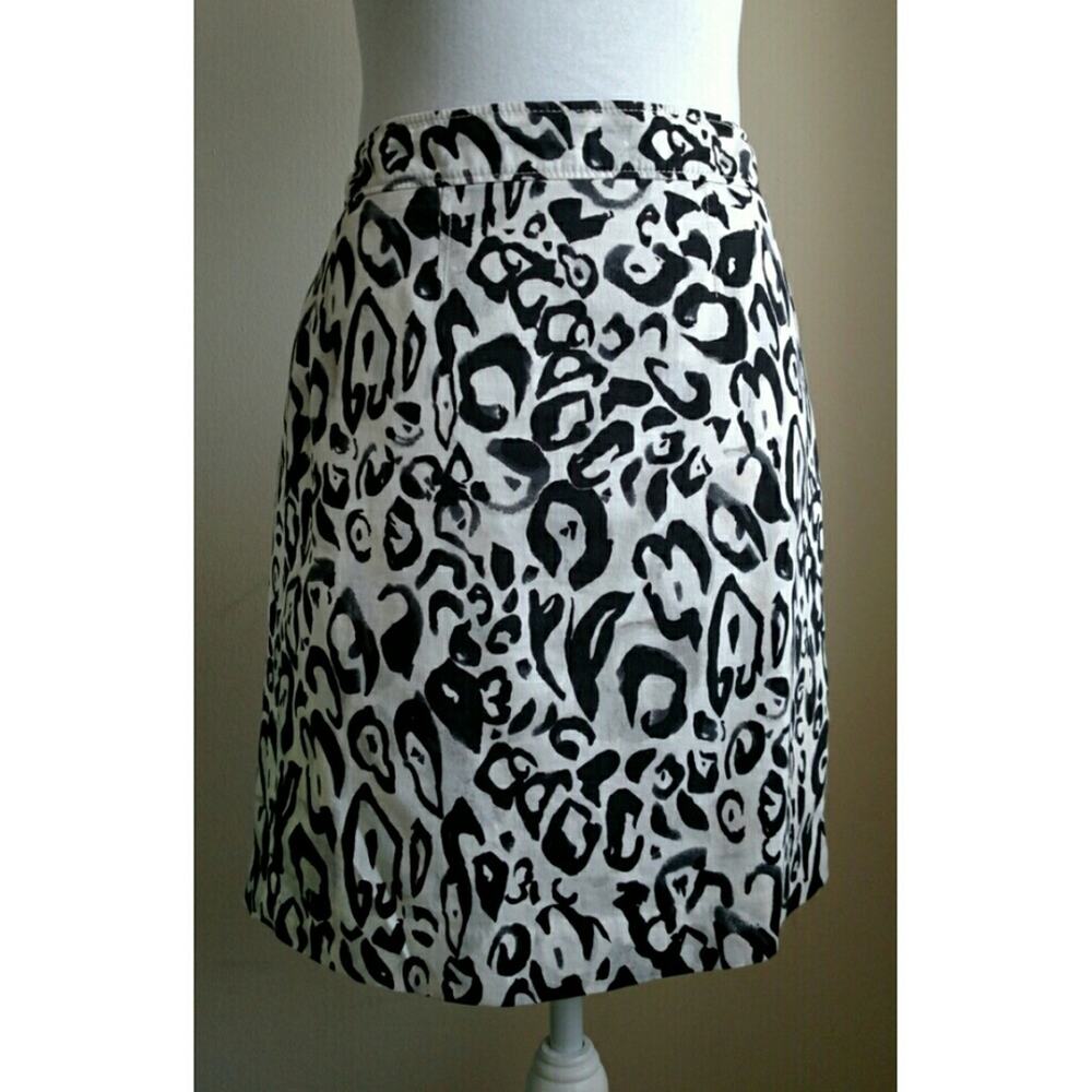 LOFT Factory Leopard Animal Print Pencil Skirt Size 8P